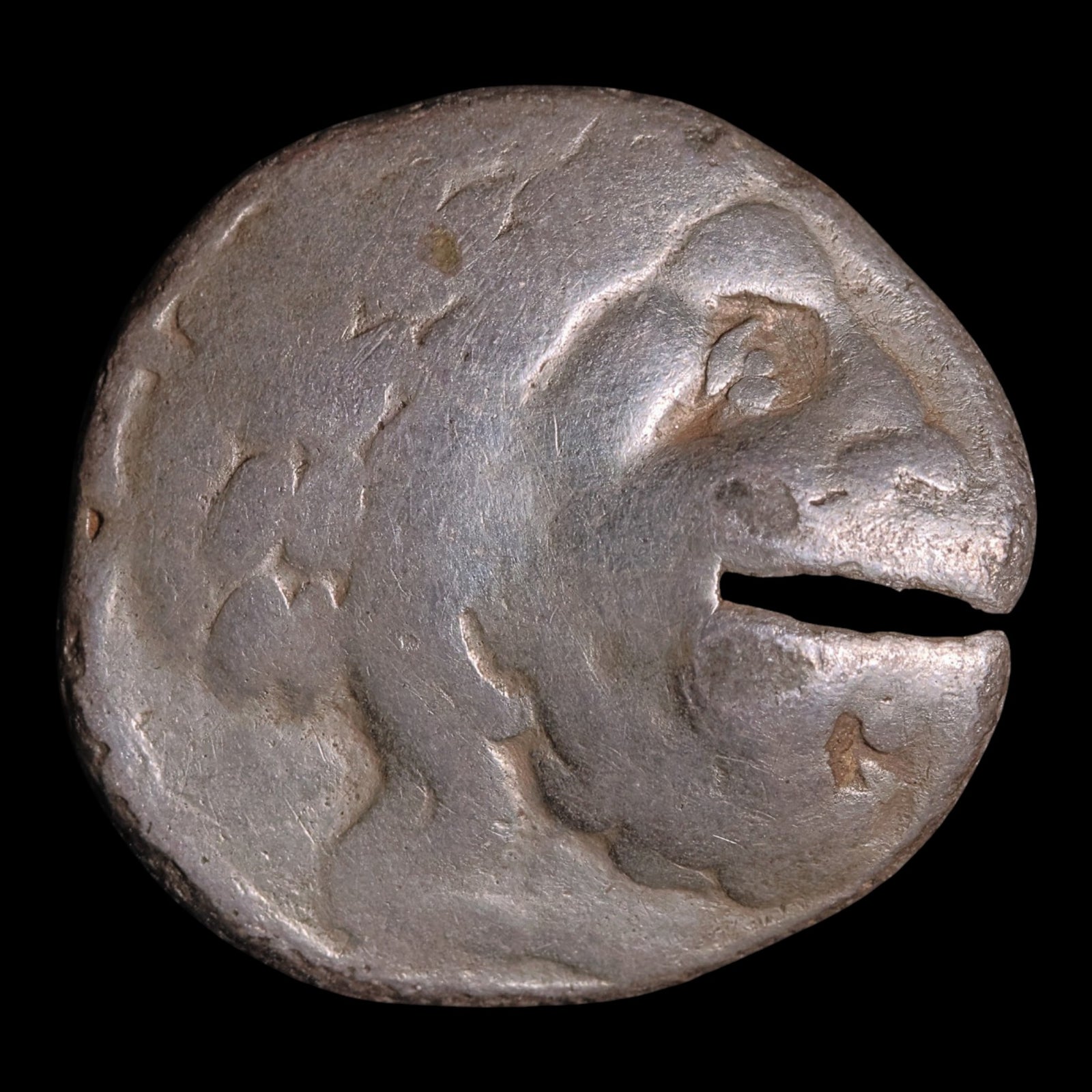 Danube River Region, Celtic Imitation of a Greek AR Tetradrachm (With Test Cut) - c. 200 to 100 BCE - Easten Europe