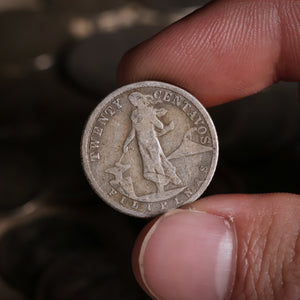 U.S. Controlled Philippines, Twenty Centavos Silver Coin - 1907 to 1929 - U.S. Philippines