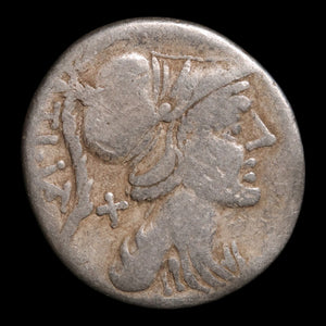 Roman Republic, Tiberius Veturius, AR Denarius, Mars (God of War) - 100 BCE - Roman Republic