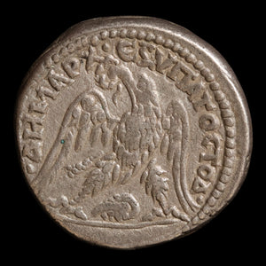 Roman Syria, Emperor Caracalla, Silver Tetadrachm (Eagle Reverse) - 198 to 217 CE - Roman Provinces