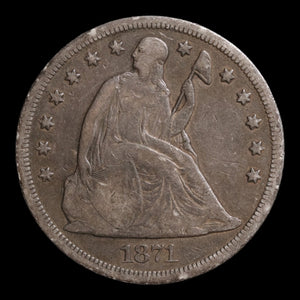 United States, Silver Seated Liberty Dollar - 1871 - United States of America