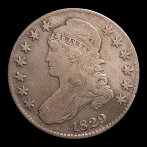 United States, Capped Bust Silver Half Dollar - 1829 - United States of America