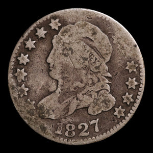 United States, Liberty Cap Silver Dime - 1827 - United States