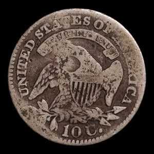 United States, Liberty Cap Silver Dime - 1827 - United States