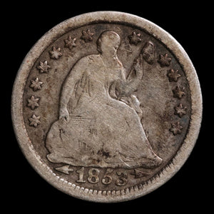 United States, Seated Liberty Silver Half Dime - 1853 - United States