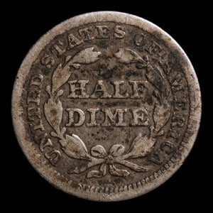 United States, Seated Liberty Silver Half Dime - 1853 - United States