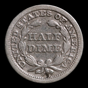 United States, Seated Liberty Silver Half Dime - 1853 - United States