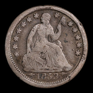 United States, Seated Liberty Silver Half Dime - 1853 - United States