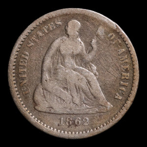 United States, Seated Liberty Silver Half Dime - 1862 - United States