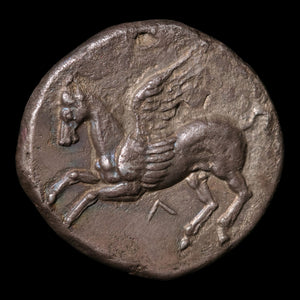 Akarnania, City of Leukas, AR Stater, Athena & Pegasus - c. 350 to 320 BCE - Ancient Greece