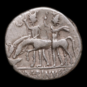 Roman Republic, L. Caecilius Metellus, AR Denarius, Apollo & Dioscuri - 95 to 92 BCE - Roman Republic