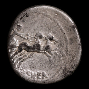 Roman Republic, C. Claudius Pulcher, AR Denarius, Roma & Victory - 110 to 109 BCE - Roman Republic