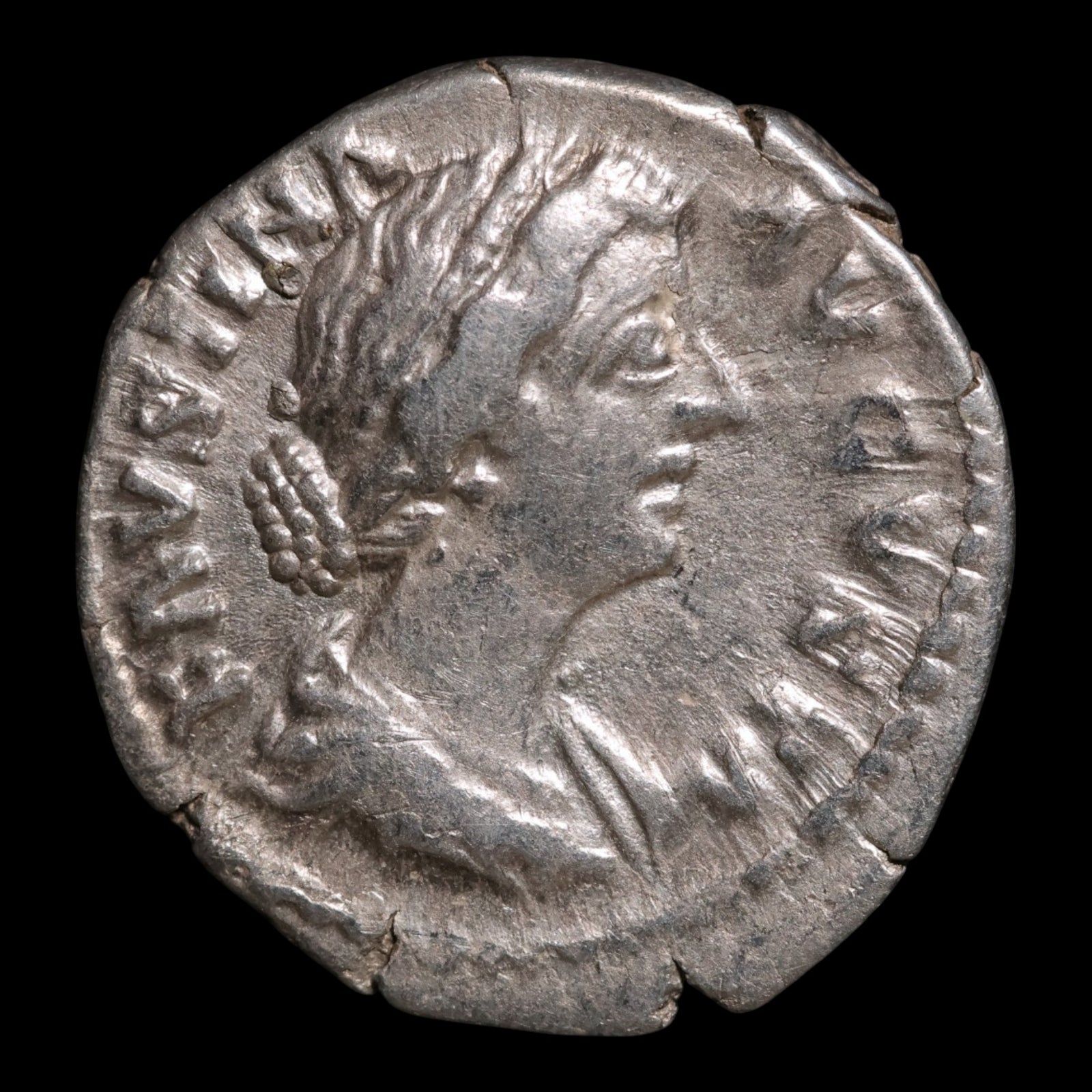 Rome, Empress Faustina II, AR Denarius, Juno (Goddess of Marriage) - 161 to 176 CE - Roman Empire