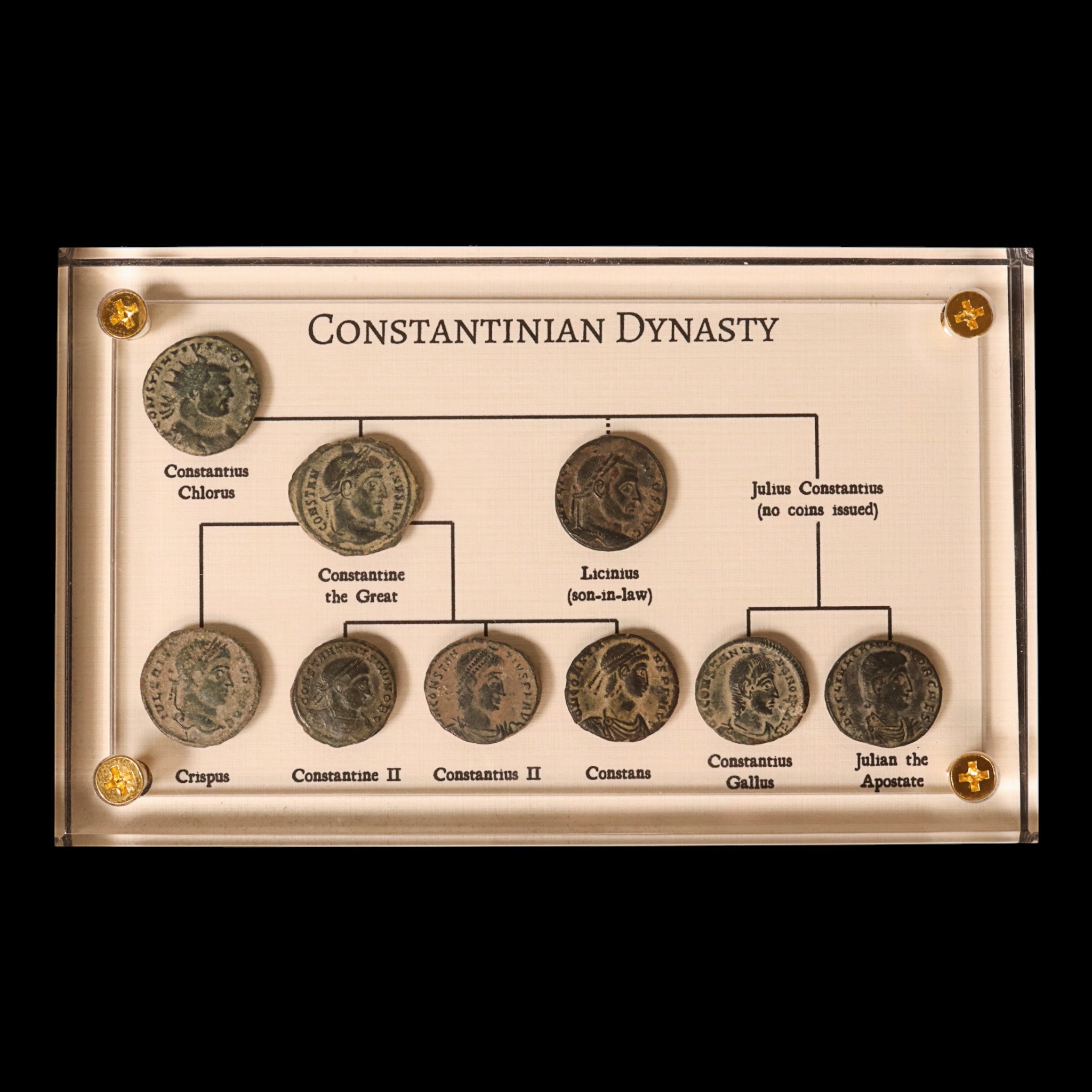 money tree coin album Rome, Constantine Family Tree Collection (9 Coins) - 305 to 363 CE - R