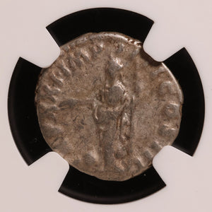 Rome, Marcus Aurelius, AR Denarius, Providentia (Deity of Prediction) - 166 to 167 CE - NGC Graded
