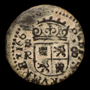 Spain, King Philip IV, Copper 8 Maravedis - 1661 to 1664 - Spanish Empire