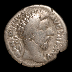 Rome, Emperor Marcus Aurelius, AR Denarius, Roma (Goddess of Rome) - 170 to 171 CE - Roman Empire
