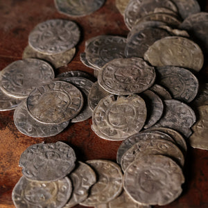 French States, County of Gien, Geoffrey III, Silver Denier - 1120 to 1160 CE - Medieval Europe