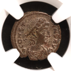 Rome, Emperor Constans, Bronze AE4, Two Soldiers Reverse - 340 CE - NGC Certified