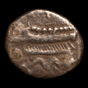 Phoenicia, City of Sidon, AR 1/8 Shekel, Ship & Man Fighting Lion - c. 400 to 333 BCE - Greek World