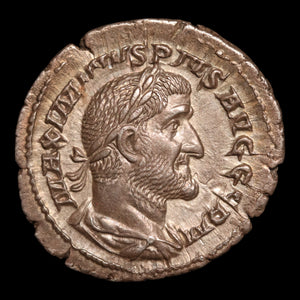 Rome, Emperor Maximinus Thrax, AR Denarius, Pax (Goddess of Peace) - 236 to 238 CE - Roman Empire