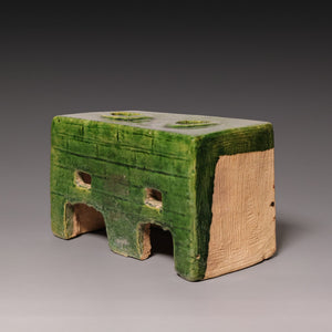 Ming Dynasty, Green-Glazed Mingqi Miniature Stove Figure - c. 1400s to 1600s CE - Imperial China