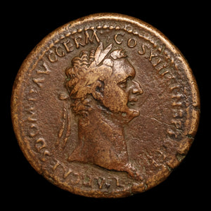 Rome, Emperor Domitian, Large AE Sestertius, Zeus & Victory - 87 CE - Roman Empire
