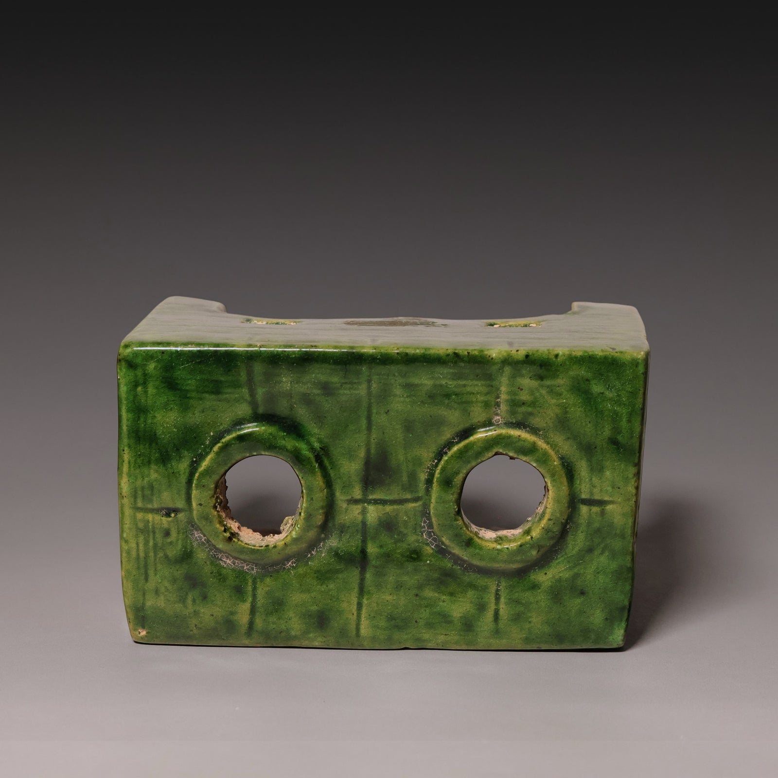 Ming Dynasty, Green-Glazed Mingqi Miniature Stove Figure - c. 1400s to 1600s CE - Imperial China