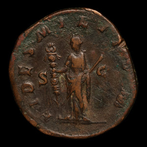 Rome, Emperor Gordian III, Large AE Sestertius, Fides (Goddess of Trust) - 238 to 239 CE - Roman Empire