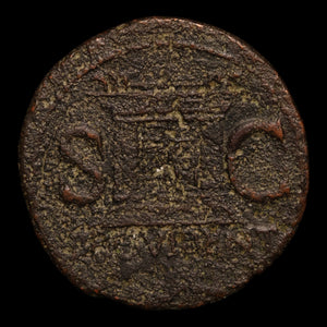 Rome, Augustus (First Emperor of Rome), Bronze As, Altar Reverse - 22 to 30 CE - Roman Empire