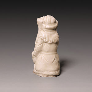 Song Dynasty, White Celadon Glazed Seated Figure - c. 900s to 1200s CE - Imperial China