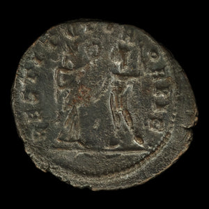 Rome, Emperor Aurelian, AR Antoninianus, Emperor & Female Figure Reverse - 270 to 275 CE - Roman Empire