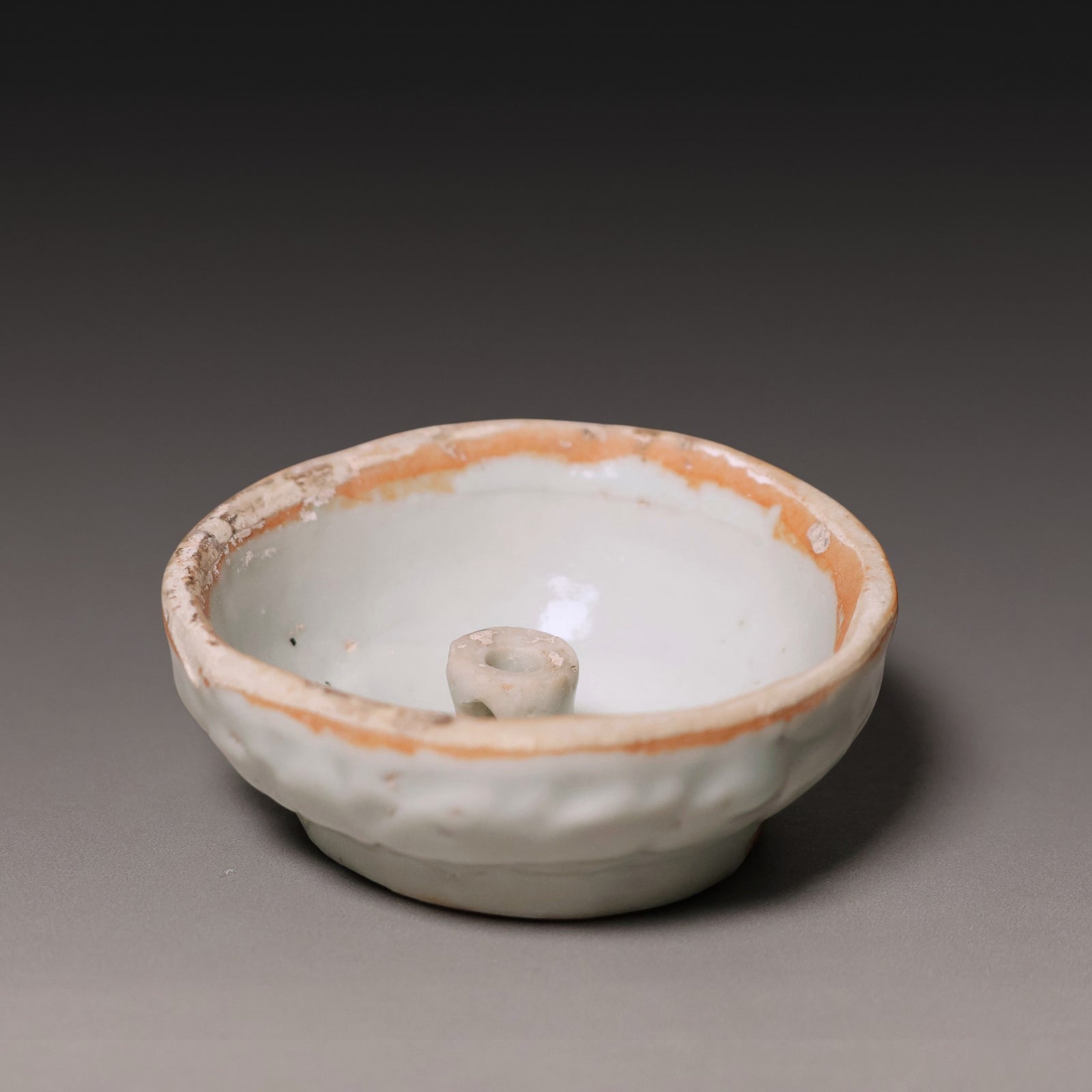 Song Dynasty, Small Pale Blue Glazed Oil Lamp - c. 900s to 1200s CE - Imperial China