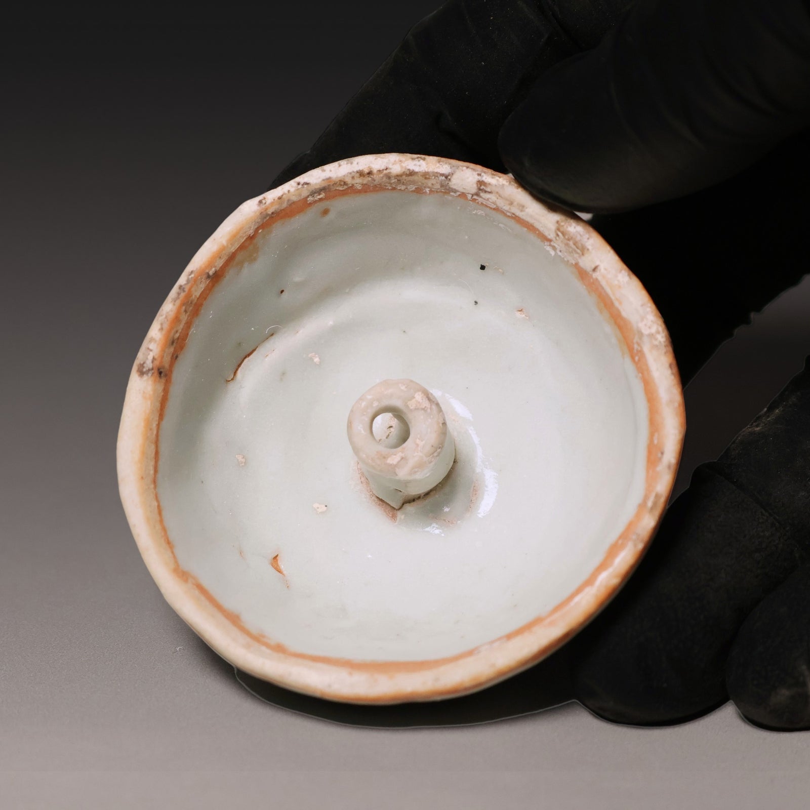 Song Dynasty, Small Pale Blue Glazed Oil Lamp - c. 900s to 1200s CE - Imperial China