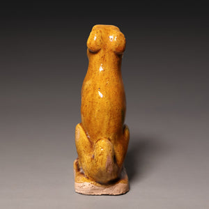 Ming Dynasty, Yellow Glazed Mingqi Dog Figure - c. 1400s to 1600s CE - Imperial China