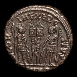 Rome, Constantine the Great, AE Nummus, Two Soldiers Reverse - c. 330 to 340 CE - Roman Empire
