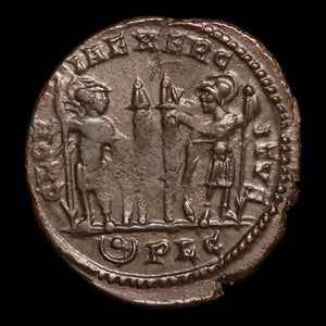 Rome, Emperor Constantine II, AE Nummus, Two Soldiers Reverse - 332 CE - Roman Empire
