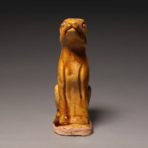 Ming Dynasty, Yellow Glazed Mingqi Dog Figure - c. 1400s to 1600s CE - Imperial China