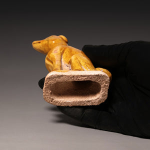 Ming Dynasty, Yellow Glazed Mingqi Dog Figure - c. 1400s to 1600s CE - Imperial China
