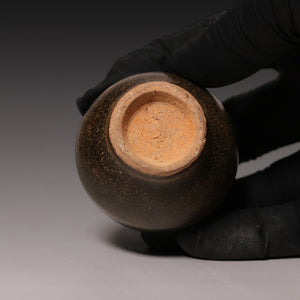Song Dynasty, Small White Rimmed Vessel with Brown Glaze - c. 900s to 1200s CE - Imperial China