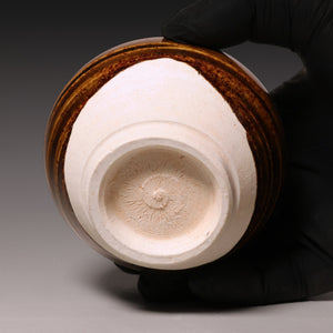 Yuan Dynasty, Ceramic Tea Jar with Striped Brown Glaze - c. 1300s to 1400s CE - Imperial China