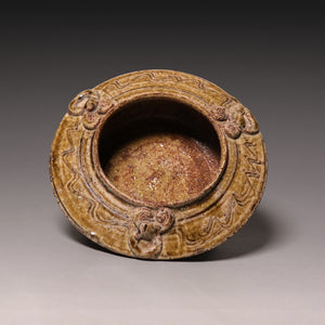 Ming Dynasty, Olive Green Glazed Tripod Incense Burner - c. 1400s to 1600s CE - Imperial China