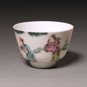 Qing Dynasty, Hand Painted Tea Cup - c. 1800s to 1900s - Imperial China