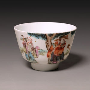 Qing Dynasty, Hand Painted Tea Cup - c. 1800s to 1900s - Imperial China