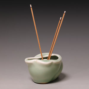 Qing Dynasty, Snail Shaped Blue Celadon Glazed Incense Burner - c. 1800s to 1900s - Imperial China