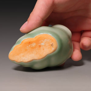 Qing Dynasty, Snail Shaped Blue Celadon Glazed Incense Burner - c. 1800s to 1900s - Imperial China