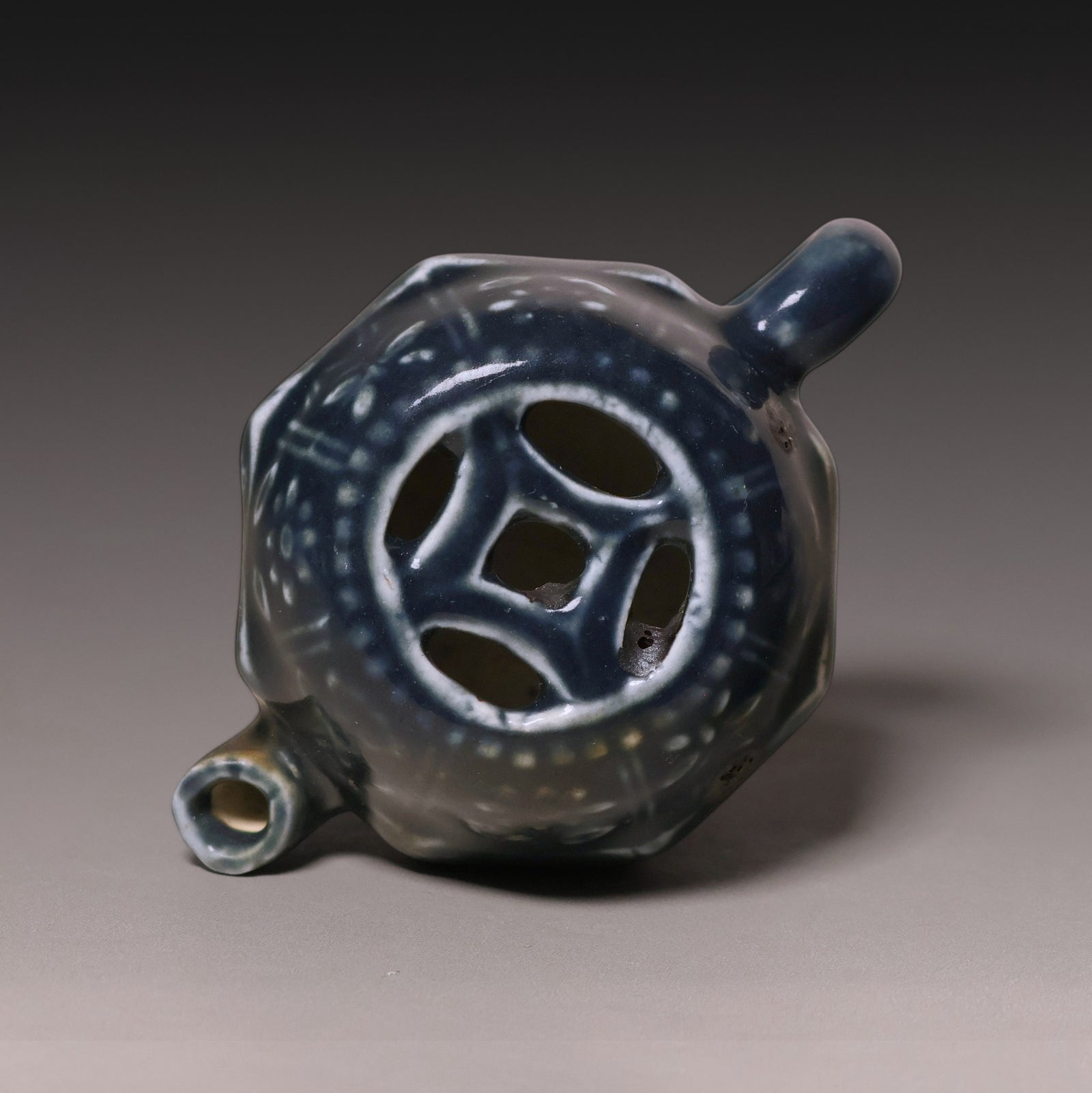 Qing Dynasty, Blue Glazed Water Dropper (Calligraphy Tool) - c. 1800s to 1900s - Imperial China