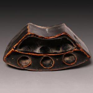 Qing Dynasty, Brown Glazed Calligraphy Brush Holder - c. 1800s to 1900s - Imperial China