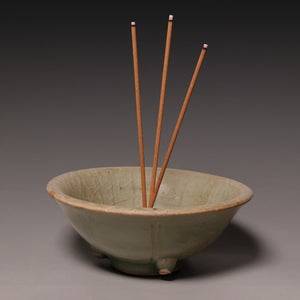 Qing Dynasty, Light Green Glazed Tripod Incense Burner - c. 1800s to 1900s - Imperial China