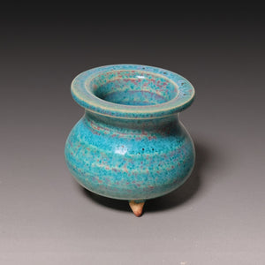 Qing Dynasty, Miniature Tripod Incense Burner with Jun-style Blue and Purple Glaze - c. 1800s to 1900s - Imperial China
